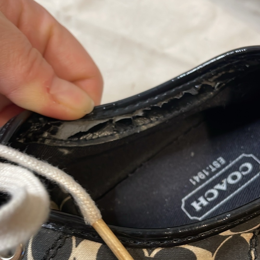 Coach Black And White Sneakers Women Size 8.5 - Picture 7 of 9